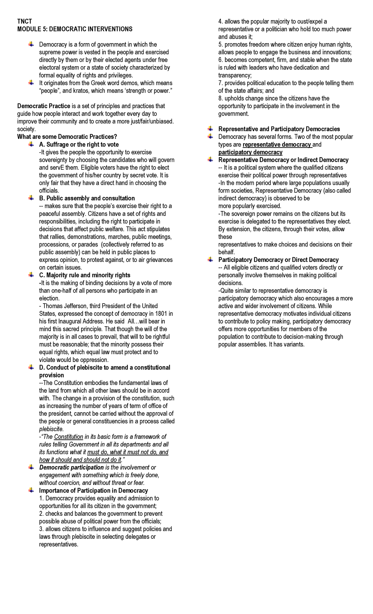 TNCT Module 5: Democratic Interventions Overview and Practices ...