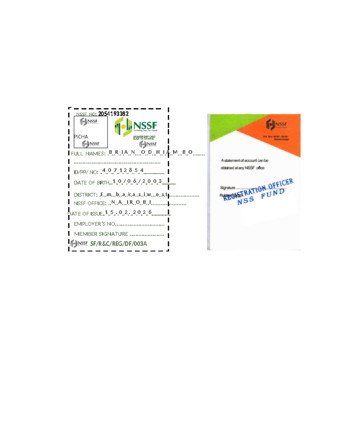 Brian NSSF - lecturerus notes and practical - PICHA NSSF NO: 2054193382 ...