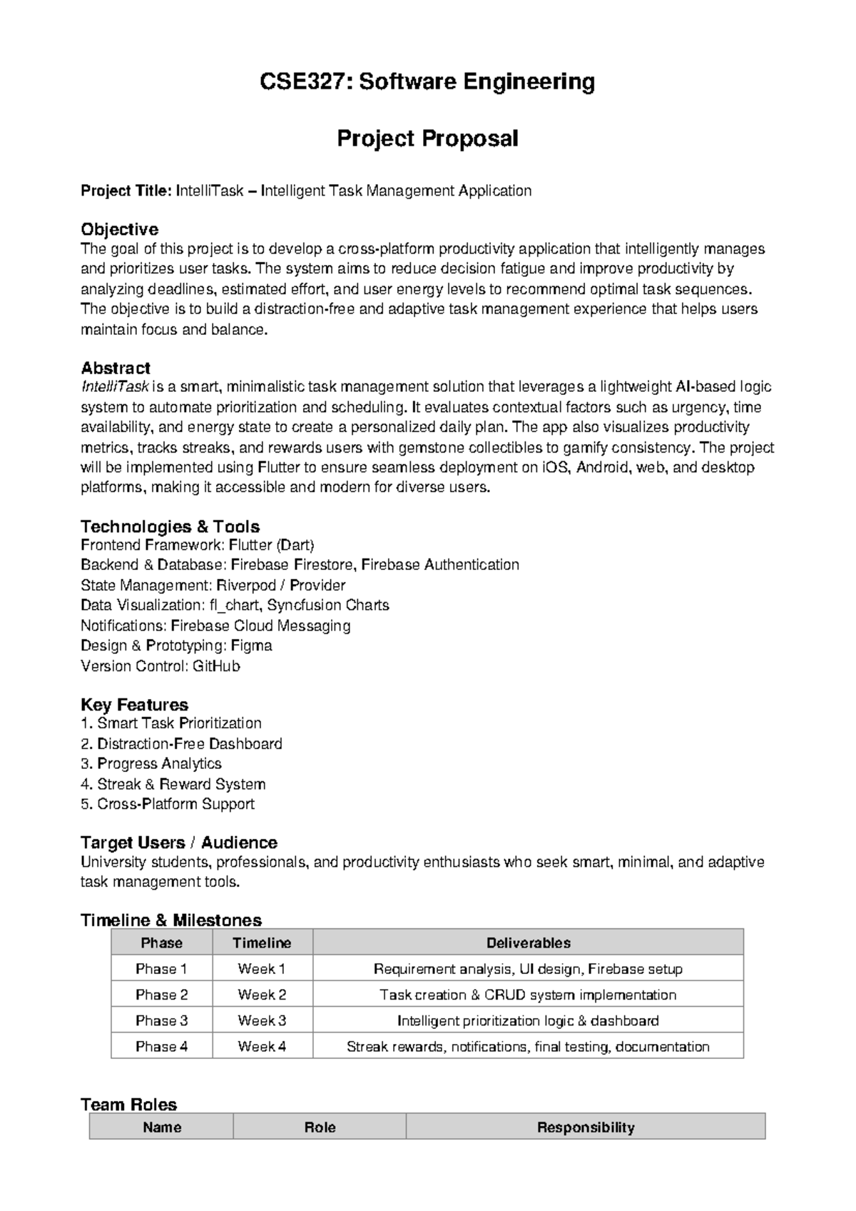 CSE327: IntelliTask Project Proposal for Smart Task Management App ...
