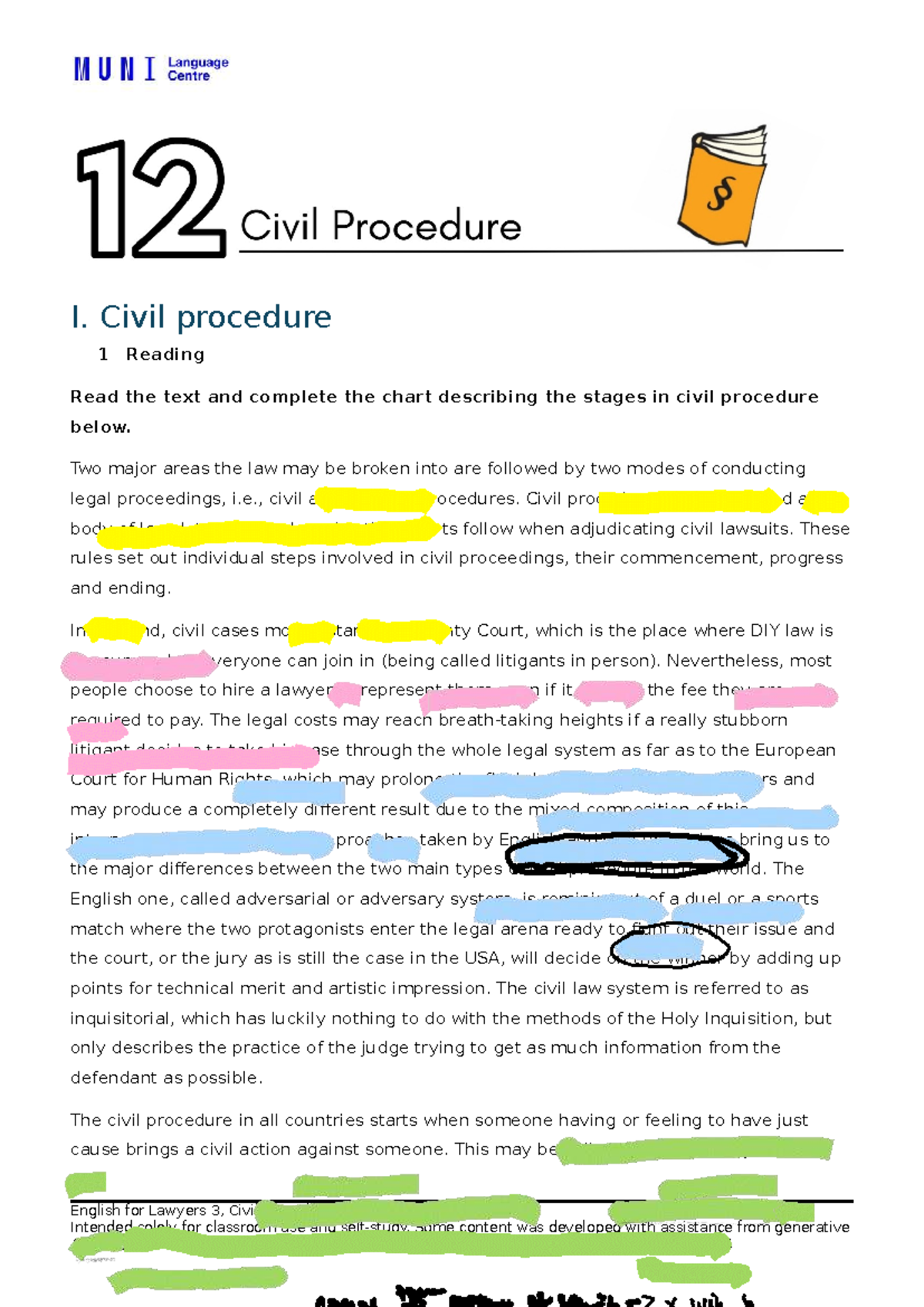 2025 Lesson 12: Stages in Civil Procedure Overview - Studocu