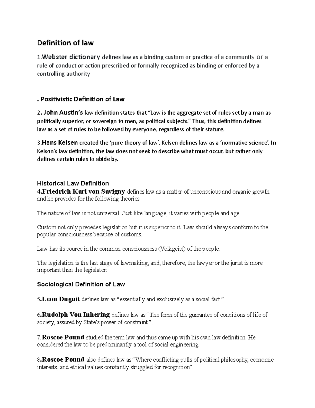 Definitions of Law: A Comprehensive Study of Legal Theories and ...