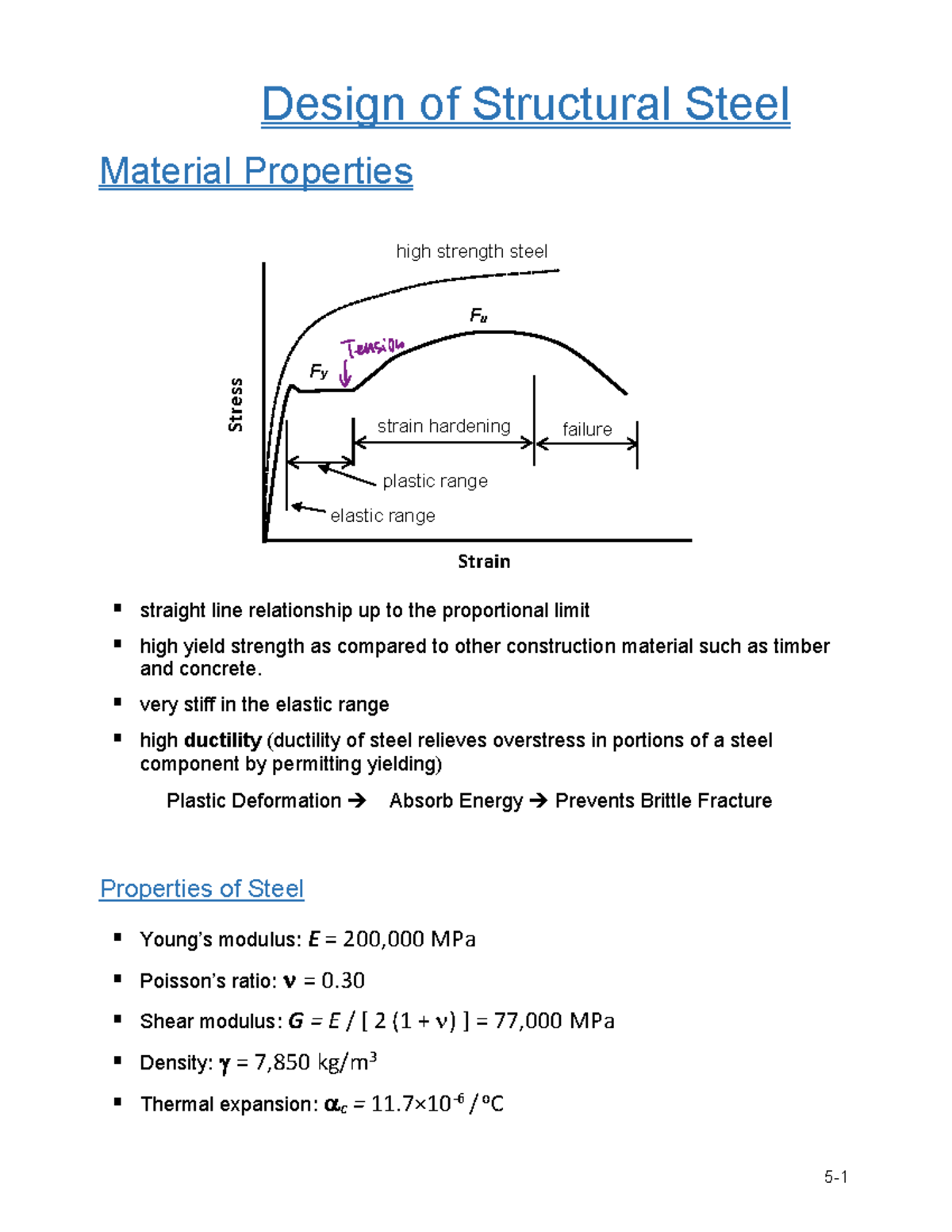 Structural Steel Design (Course Code: 5) - Material Properties ...