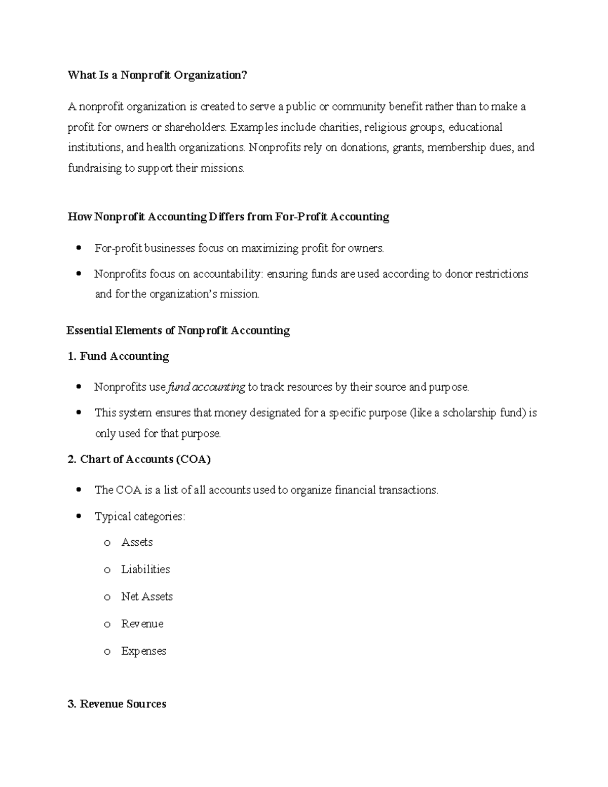 Accounting for Nonprofit Organizations: Final Exam Notes - Studocu
