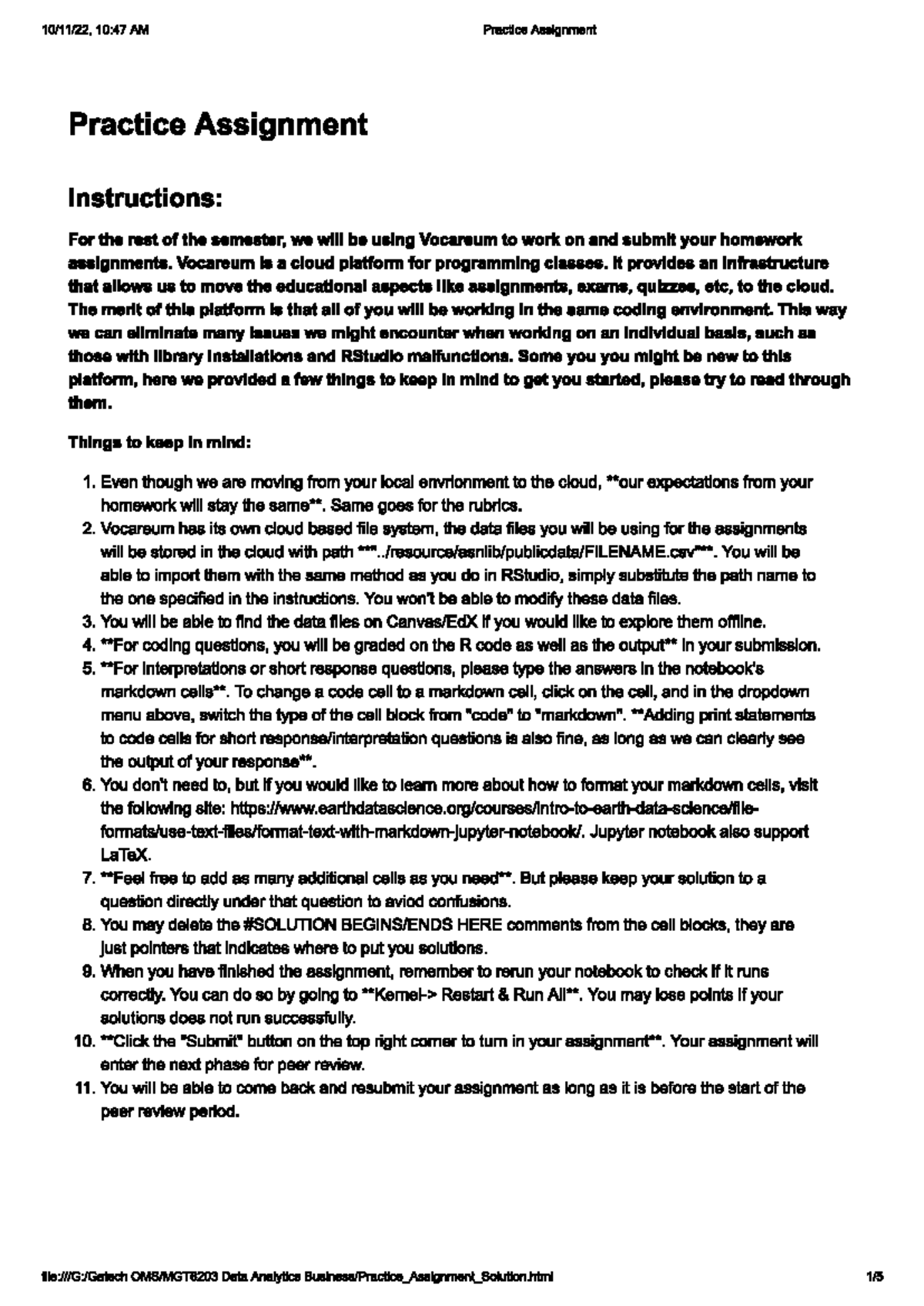 Practice Assignment Solution - 10:47 AM Practice Assignment Practice ...