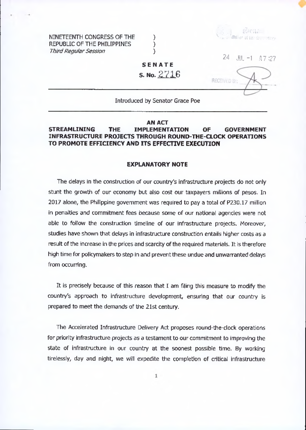 S.B. No. 2716 - Accelerated Infrastructure Delivery Act Overview and ...