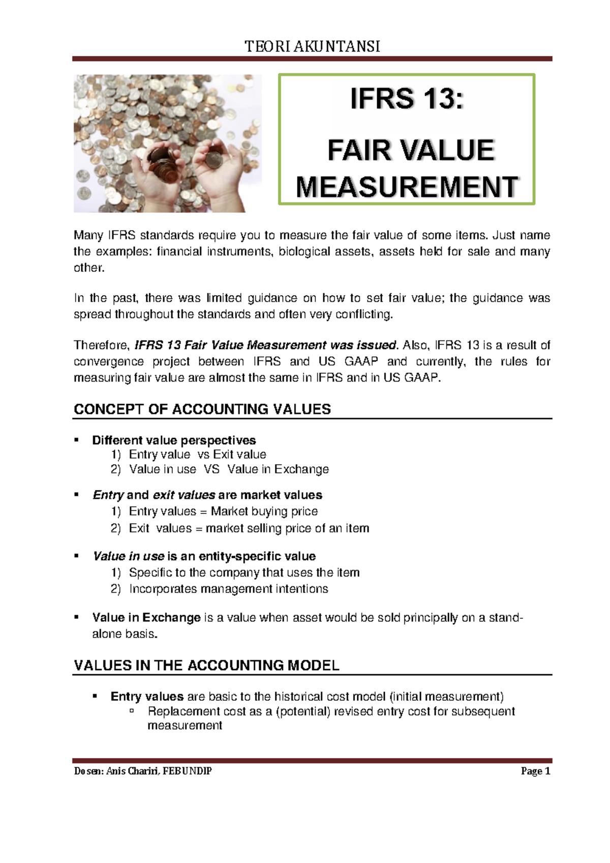 TA13: Fair Value Measurement in IFRS 13 Accounting Theory - Studocu