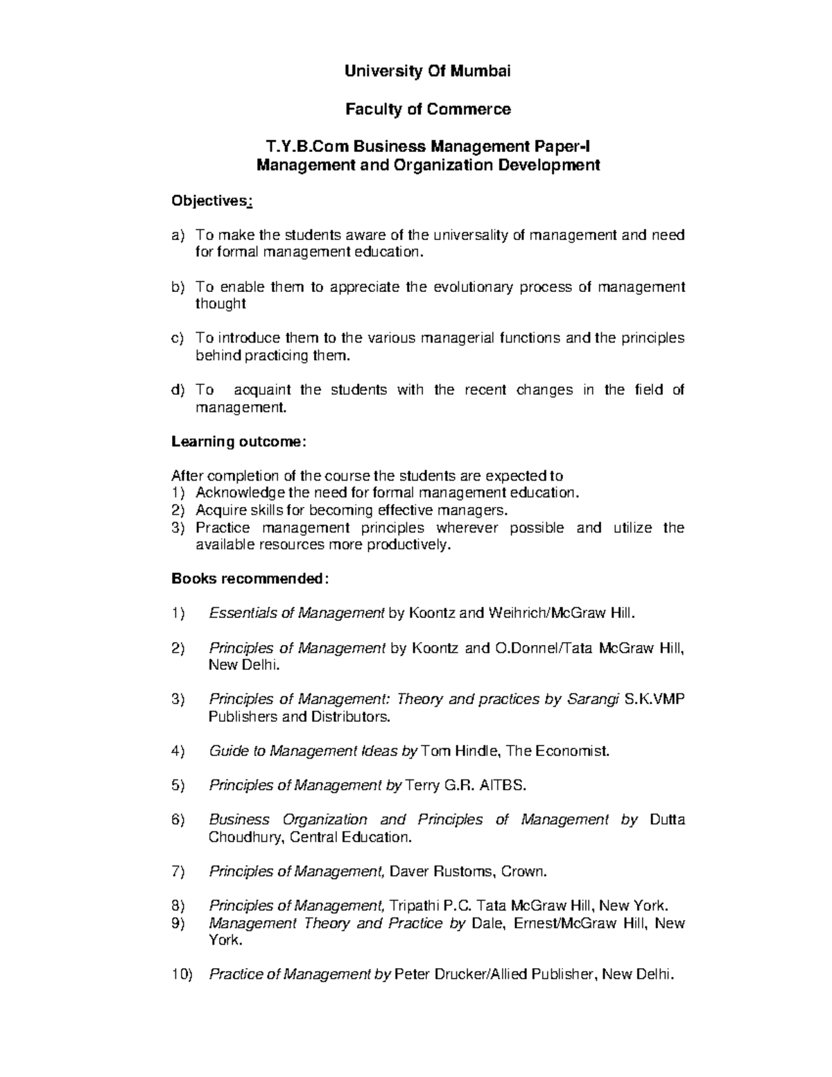 T.Y.B.Com. Business Management - Paper-I: Organization Development ...