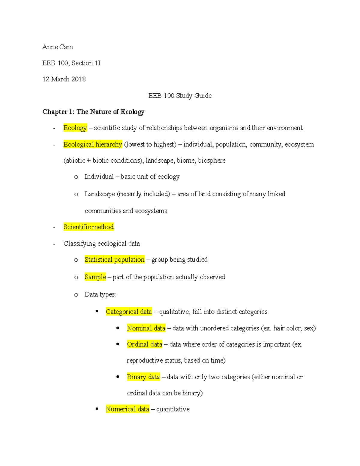EEB 100 Midterm Study Guide: Key Concepts in Altruism and Social ...
