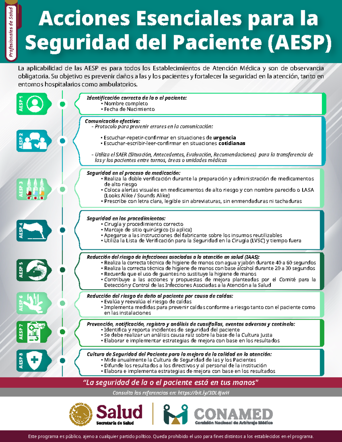 AESP 1-8: Acciones Esenciales para la Seguridad del Paciente - Studocu