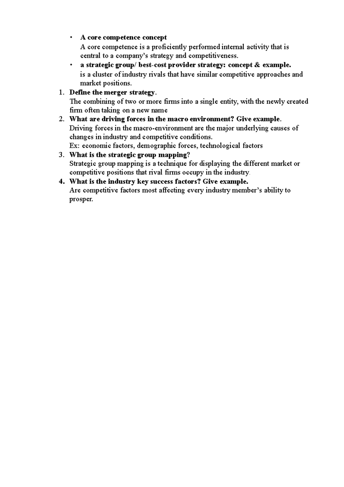 A competitive advantage - A core competence concept A core competence ...