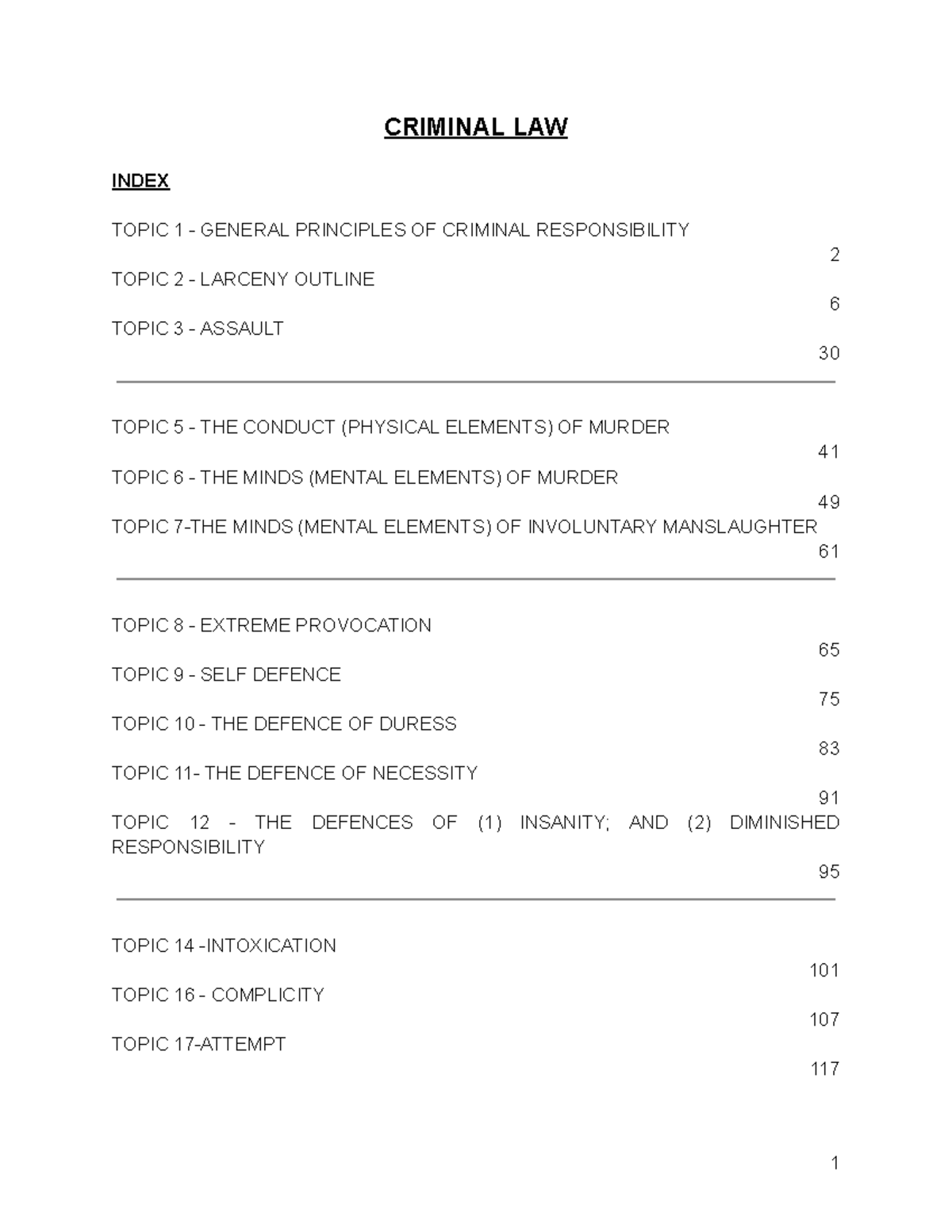CRIMINAL LAW: Key Principles and Defenses Overview - Studocu
