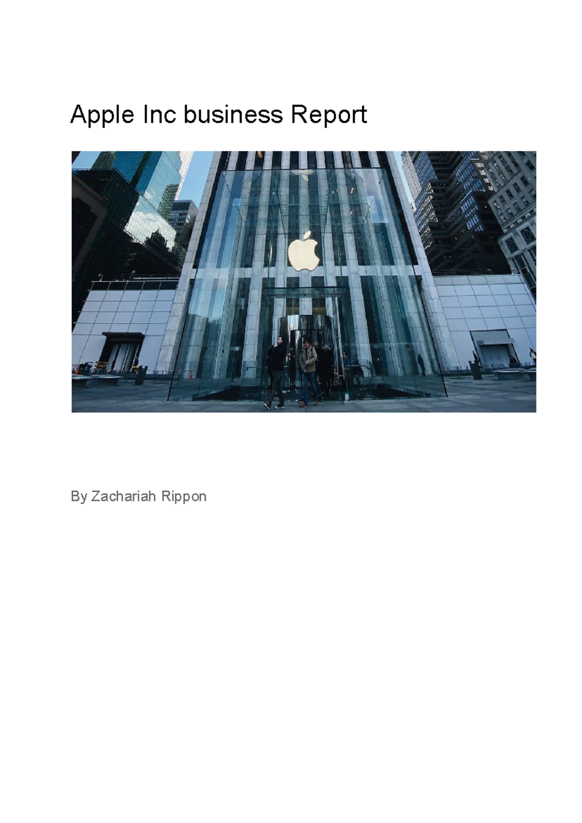 Apple Inc. Business Report: Operations, Market & Performance Analysis ...