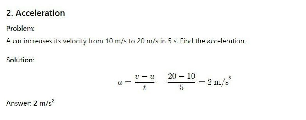 26 01 28 18 53 23 - solving - PHYSICS - 2. Acceleration Problem: A car ...
