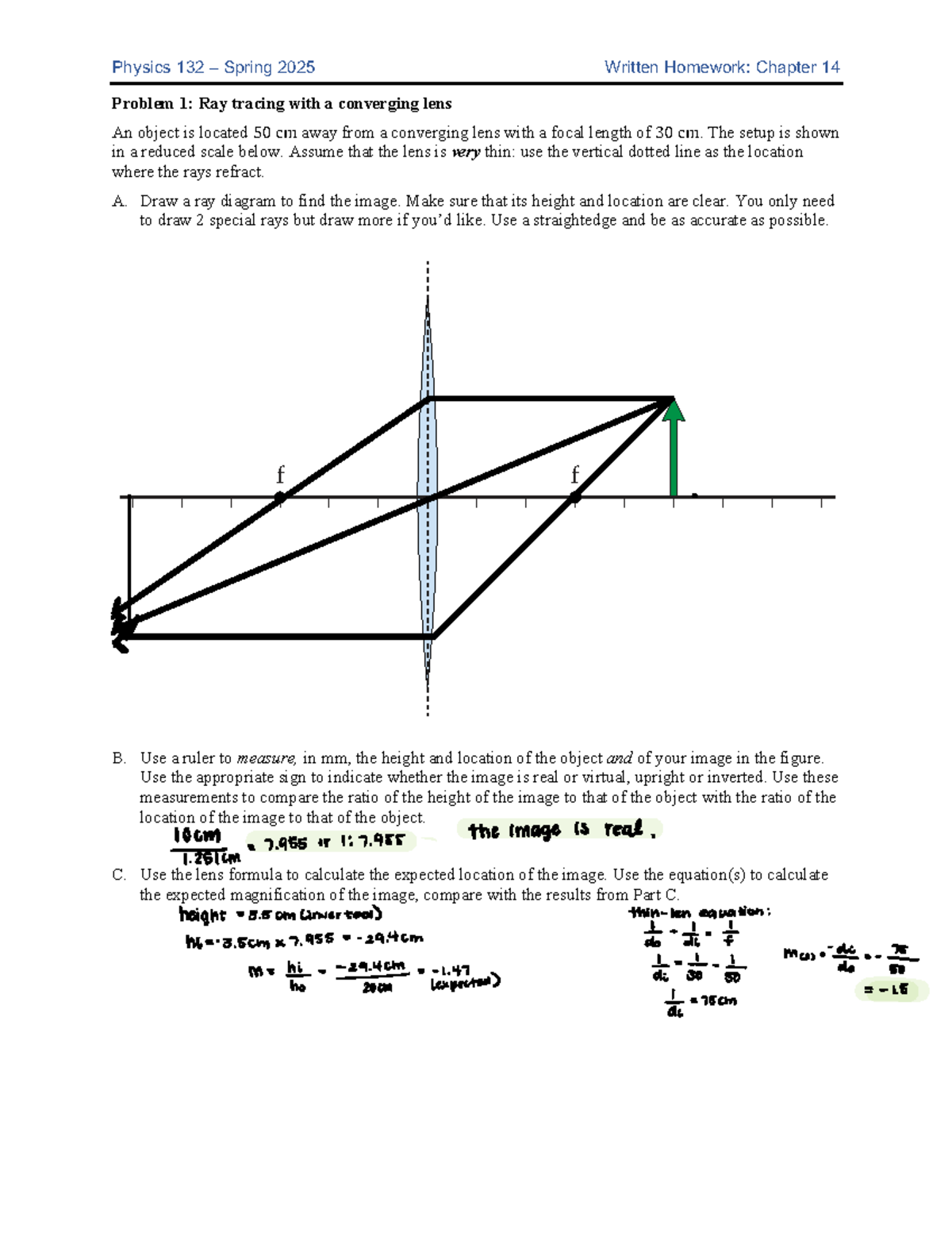 Ch 14 - Written Homework - Physics 132 - Sp25 - Studocu