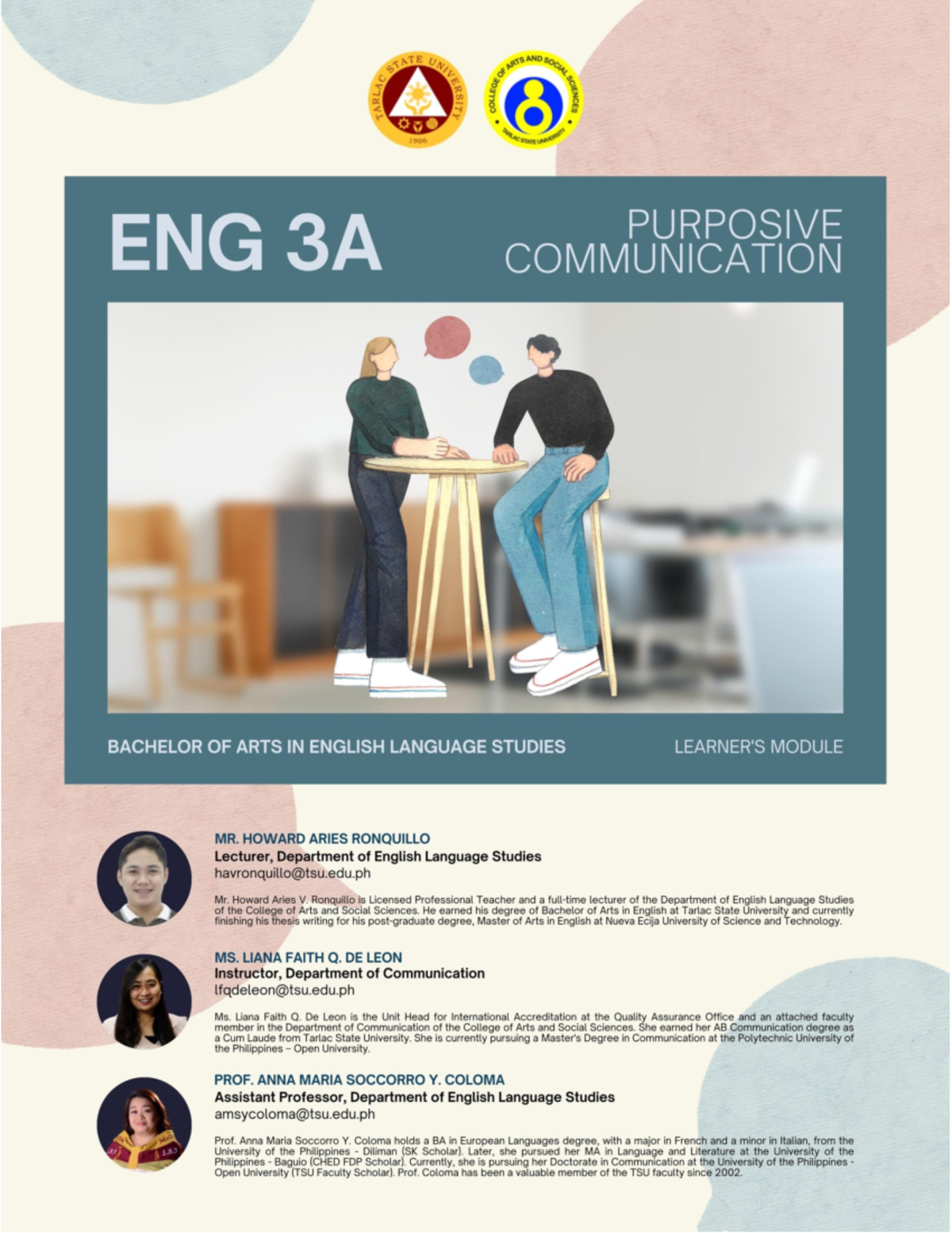 ENG 3A Module - Compendium of lessons and possible activities - TABLE ...