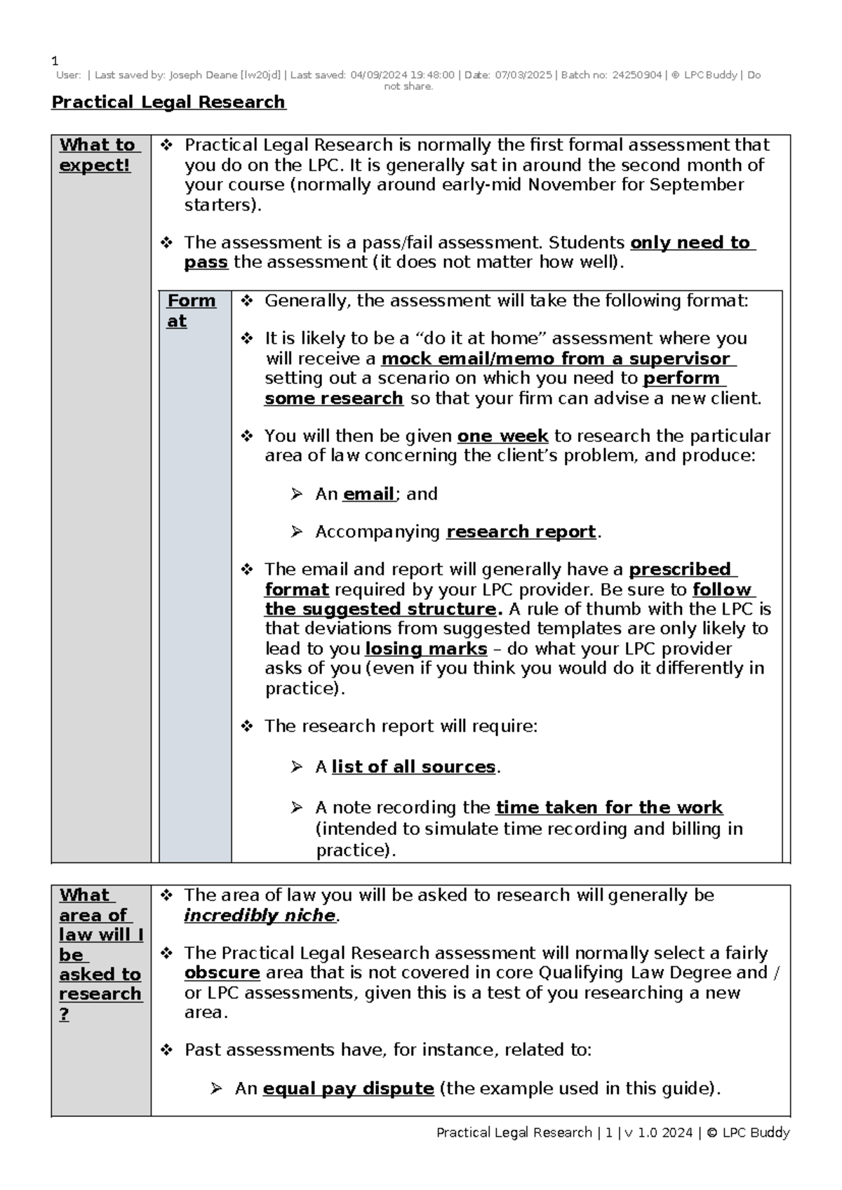 1. Practical Legal Research Guide - User: | Last saved by: Joseph Deane ...