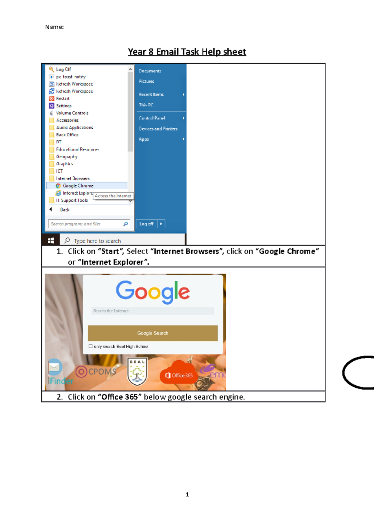 Year 8 Email Task Help Sheet Guide for Office 365 - Studocu