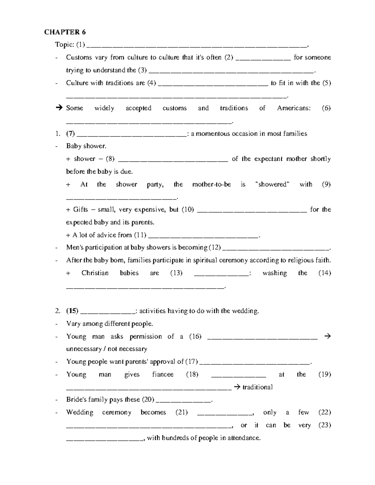 Handout Unit 2 Chapter 6 Students - CHAPTER 6 Topic: (1) - Studocu