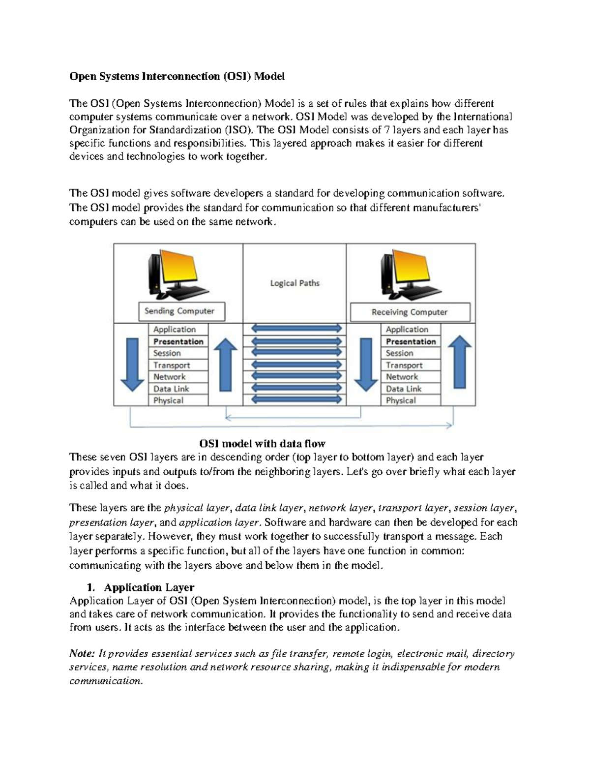 3-OSI & TCP/IP Models - Comprehensive Lecture Notes - Studocu