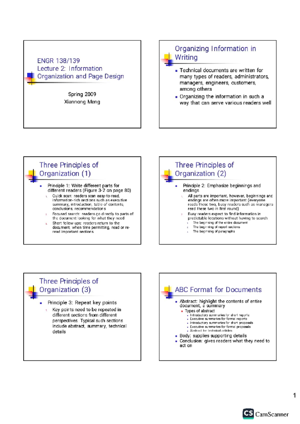 ENGR 200: Organizing Principles of Technical Writing Lecture 2 - Studocu