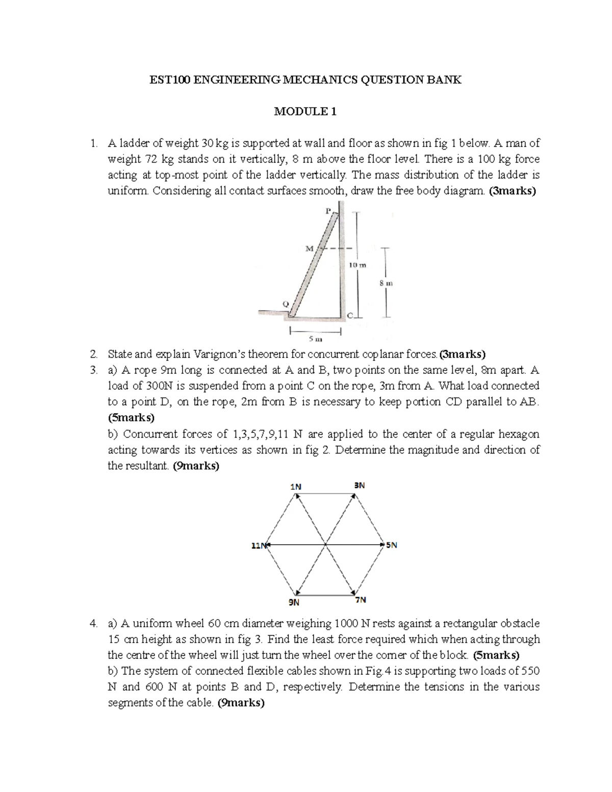 Eng Mech 6 - Mechanical vibrations – Free and forced vibration - Degree ...