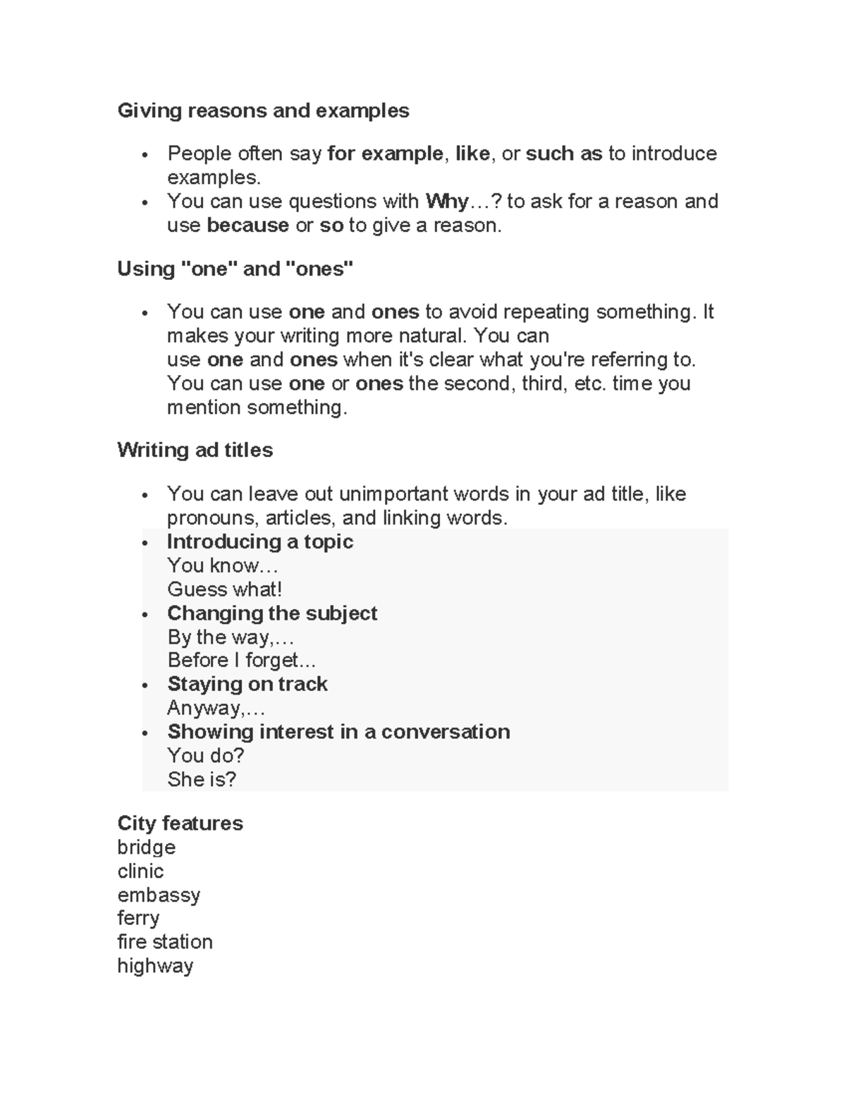 Apunte - ddddddddddddddd - Giving reasons and examples People often say ...