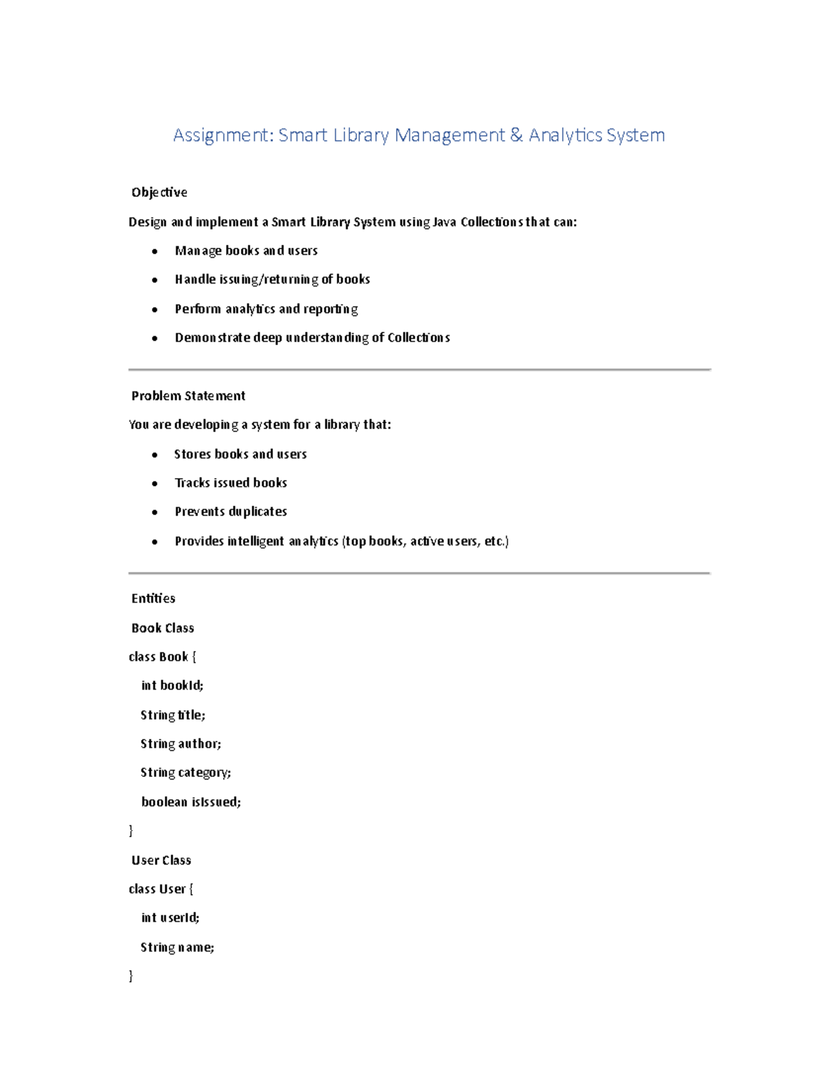 Assignment: Smart Library Management System Design (TA177) - Studocu