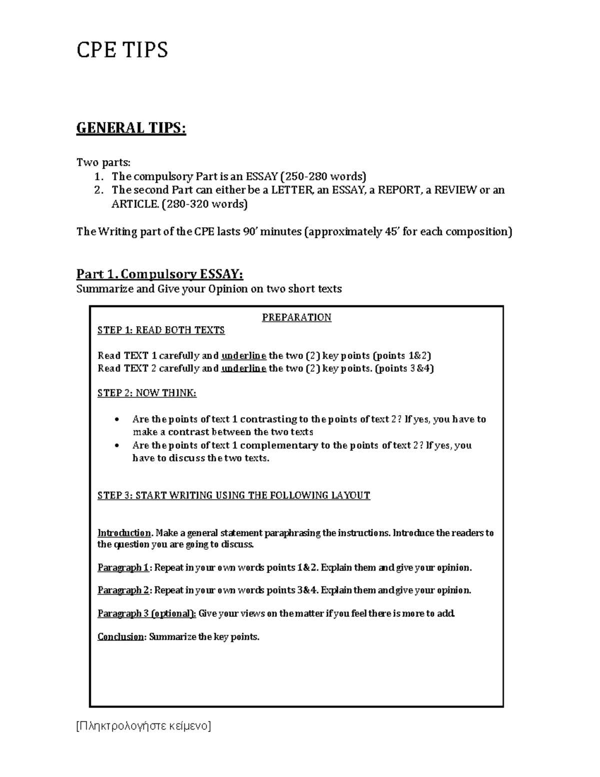 CPE TIPS: Essential Strategies for Writing Essays, Articles, and ...