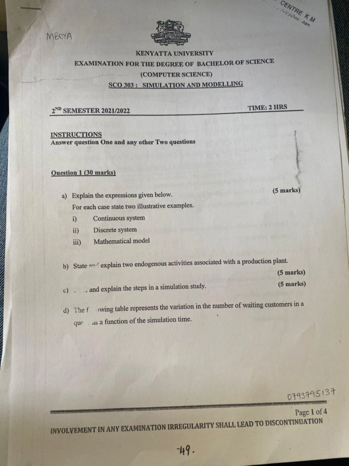 SCO 100 Final Exam Papers - Fundamental of Computing Notes - Studocu