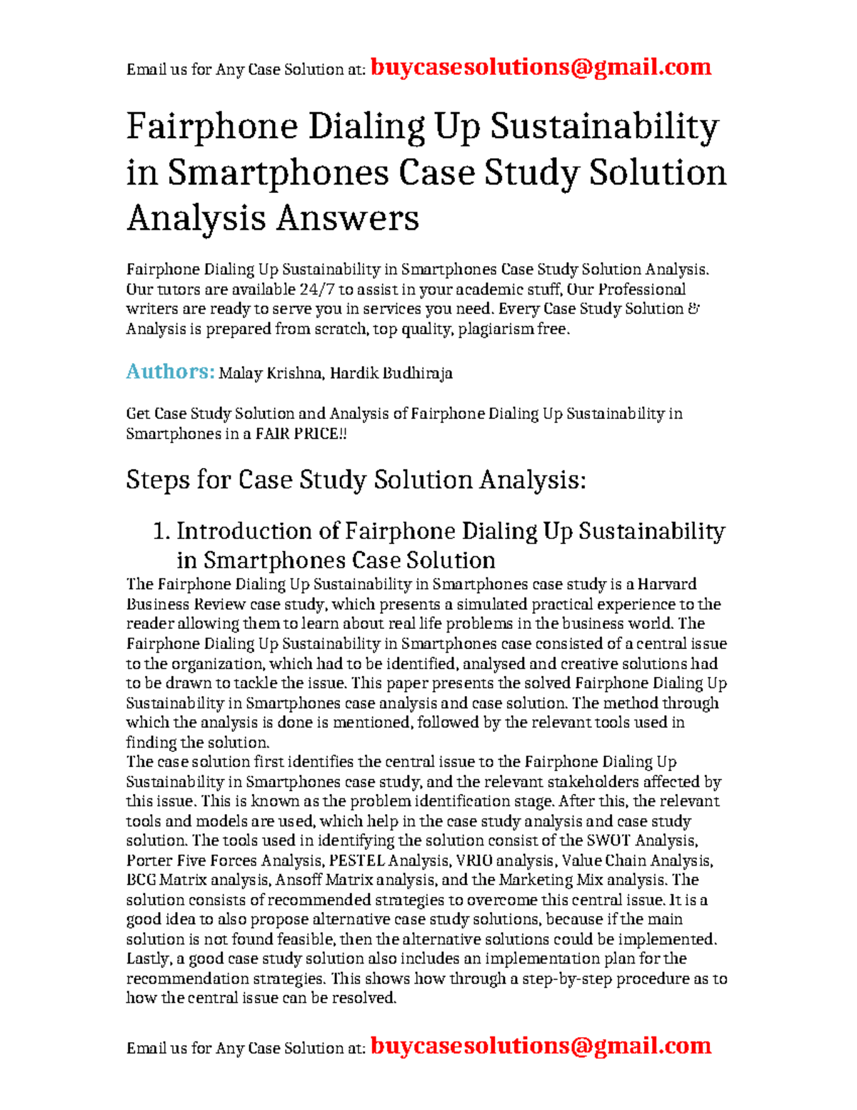 **Fairphone Case Study Solution: Sustainable Smartphone Strategies ...