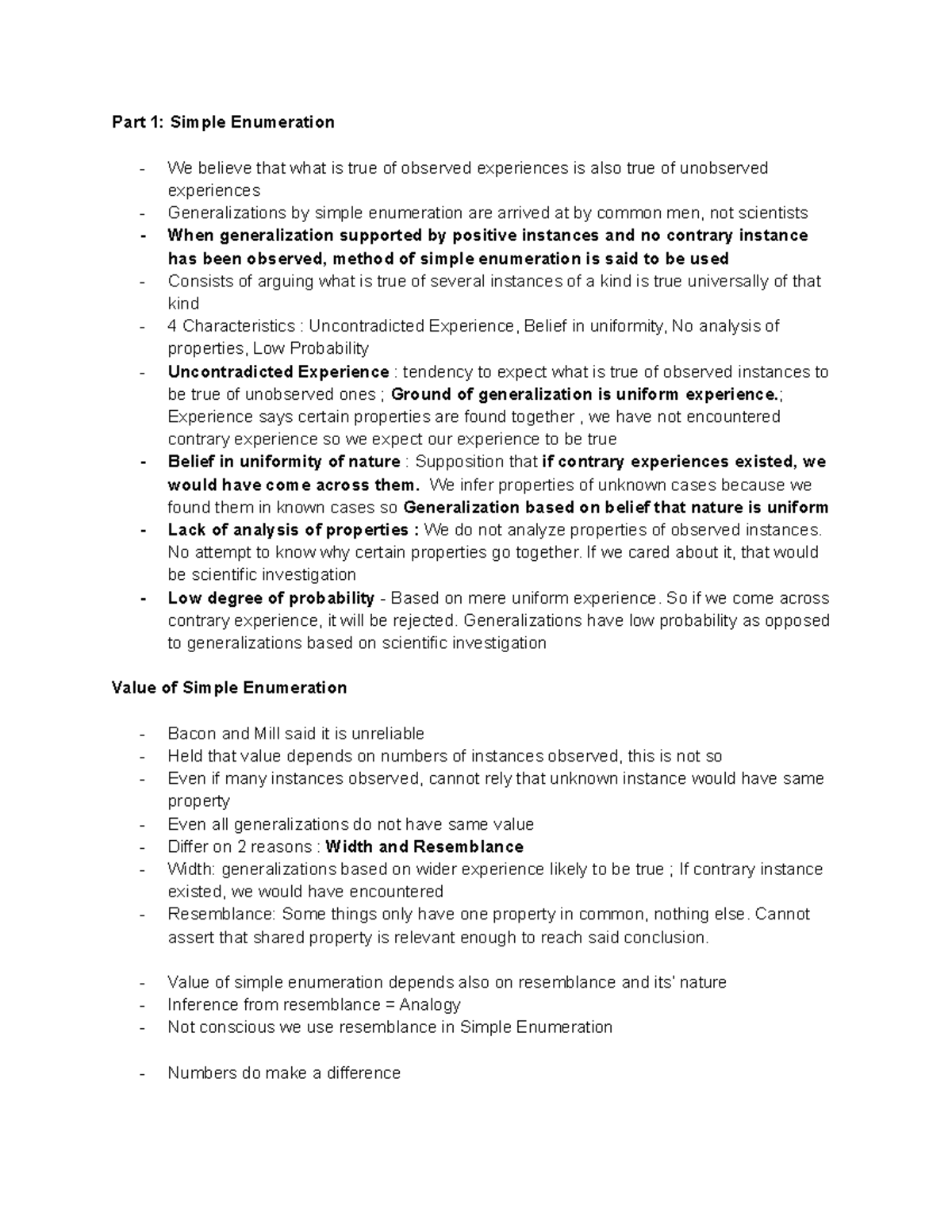 Simple Enumeration and Analogy: An Analysis of Generalization Methods ...