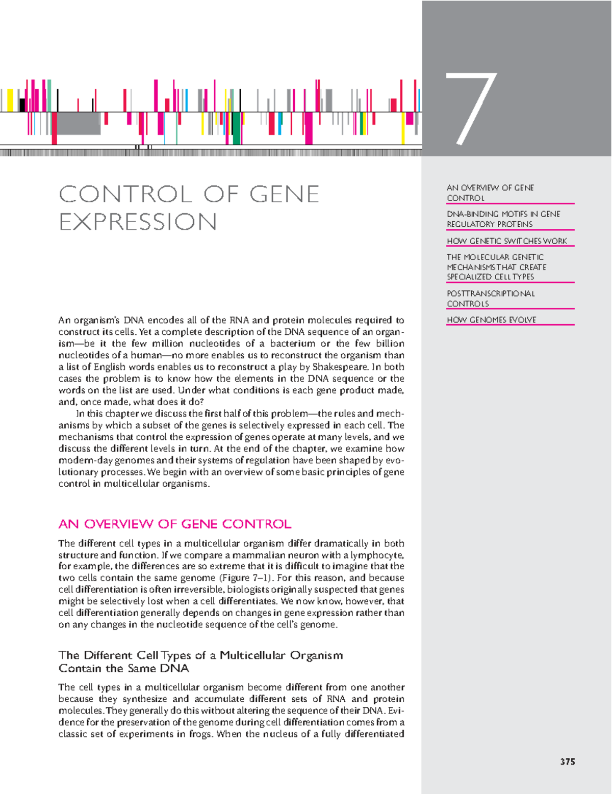 Control of Gene Expression: Overview of Regulatory Mechanisms and ...