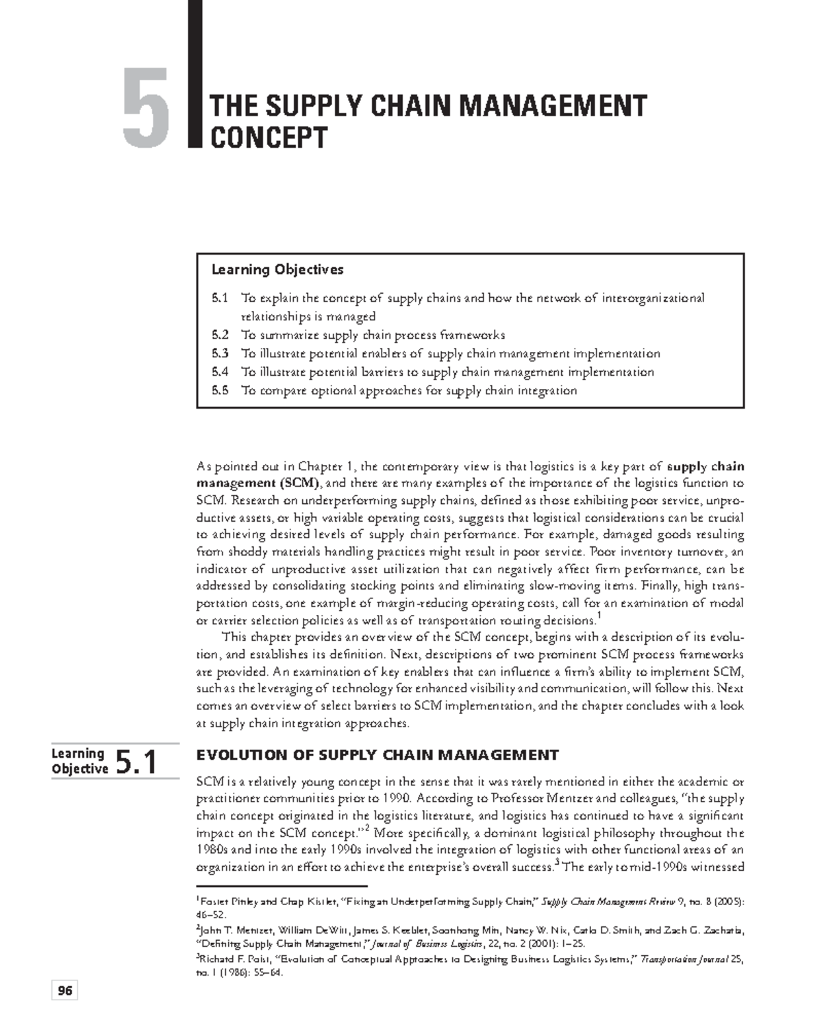 Chapter 5: Overview of the Supply Chain Management Concept (SCM) - Studocu