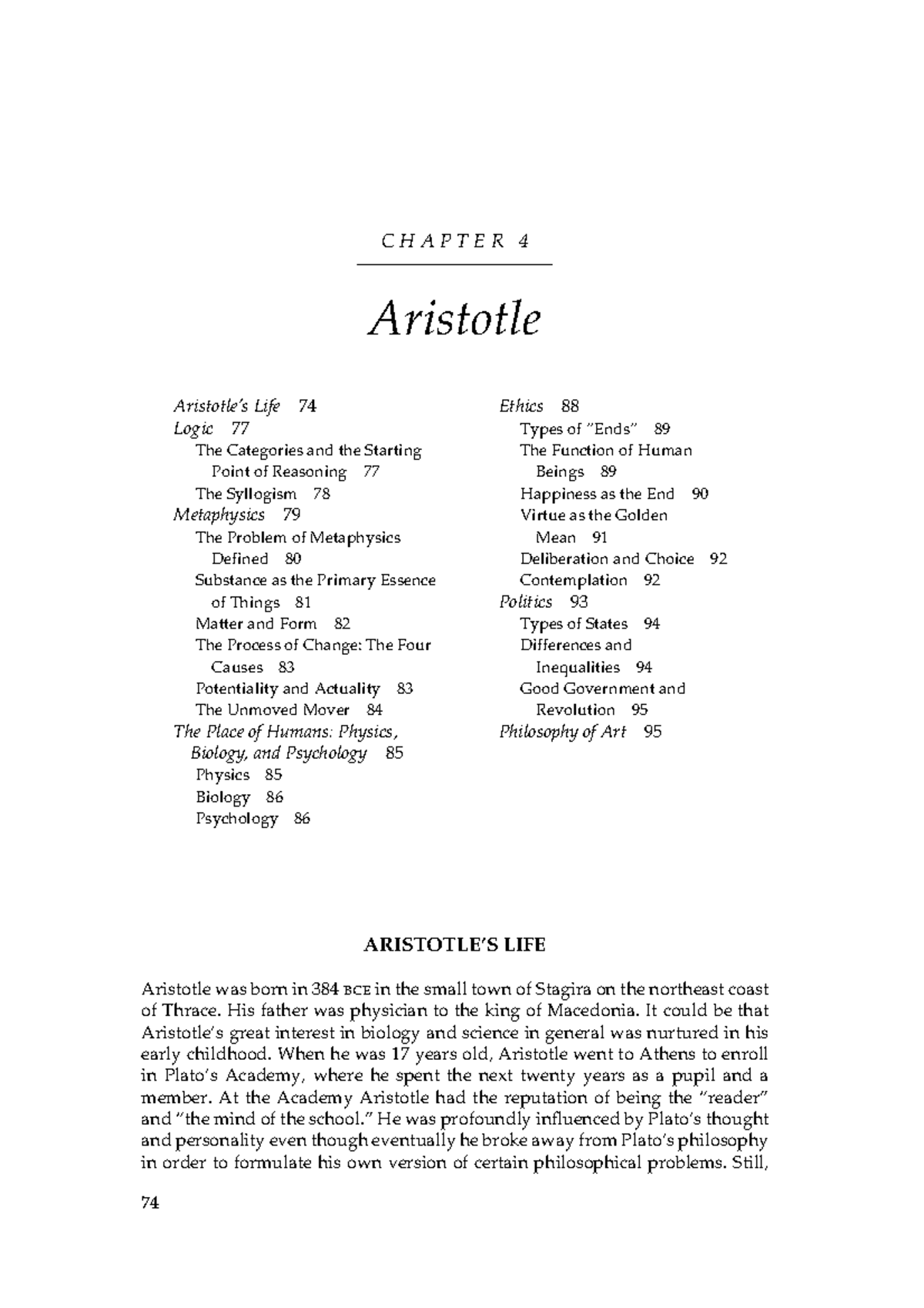 CHAPTER 4: Aristotle's Life, Logic, Ethics, and Metaphysics Insights ...