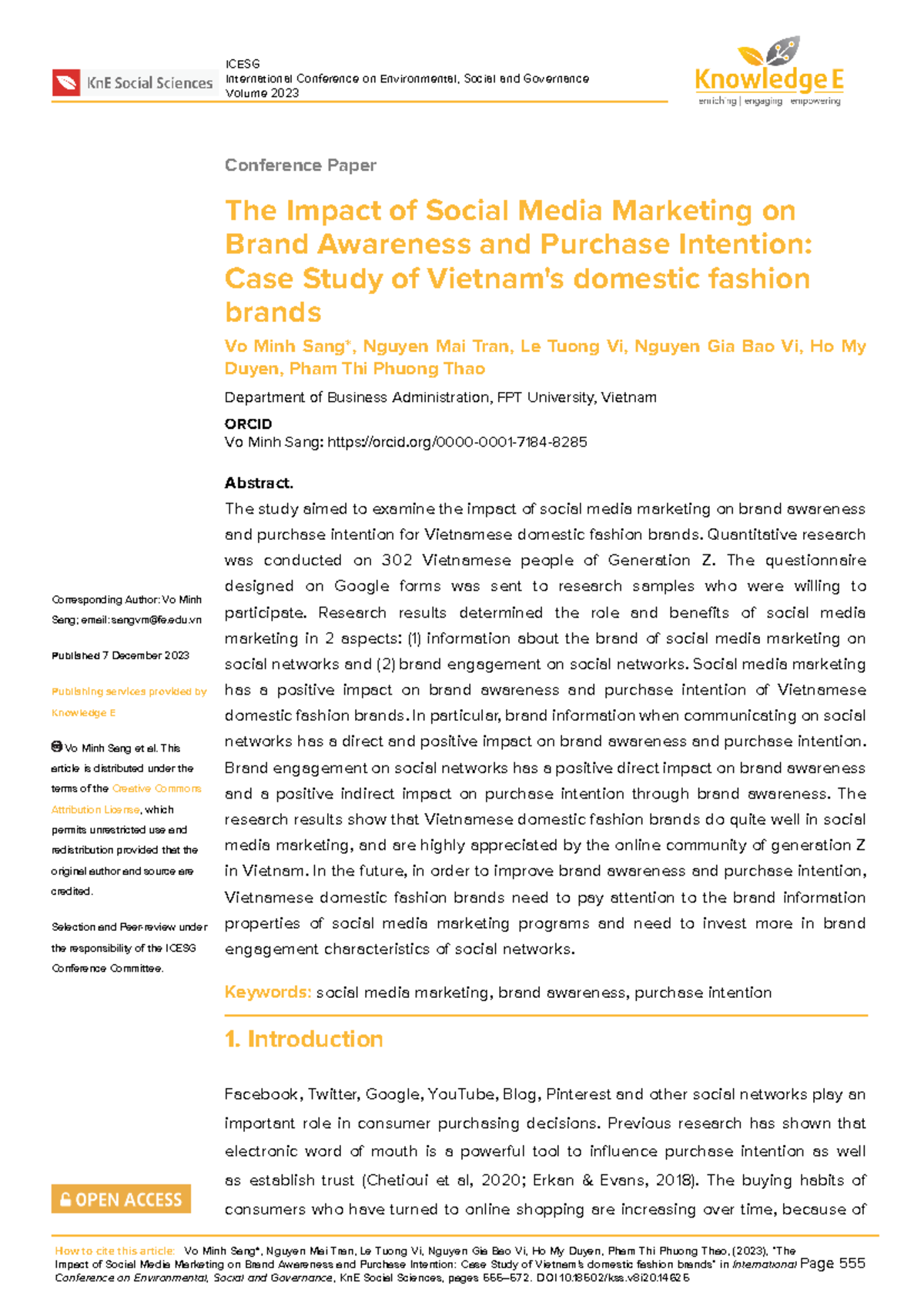 The Effects of Social Media Marketing on Brand Awareness & Purchase ...