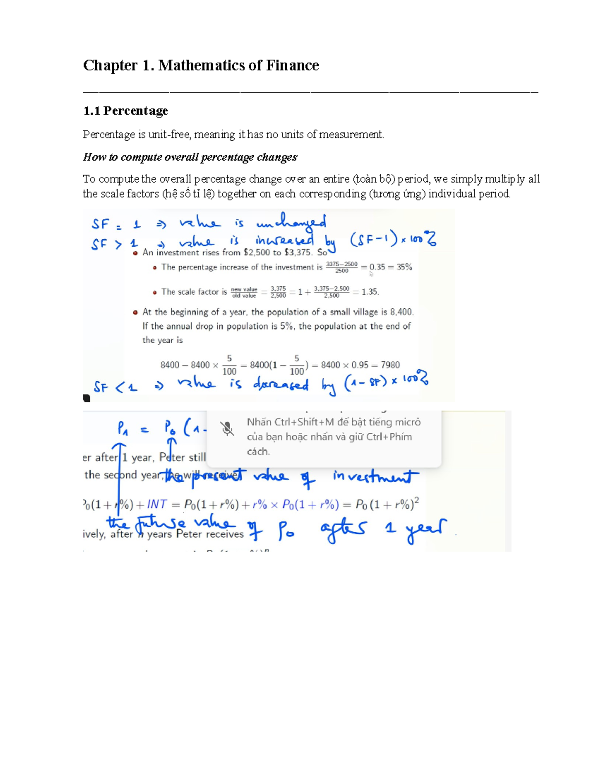 1 - good - Principle of Economics - Chapter 1. Mathematics of Finance ...
