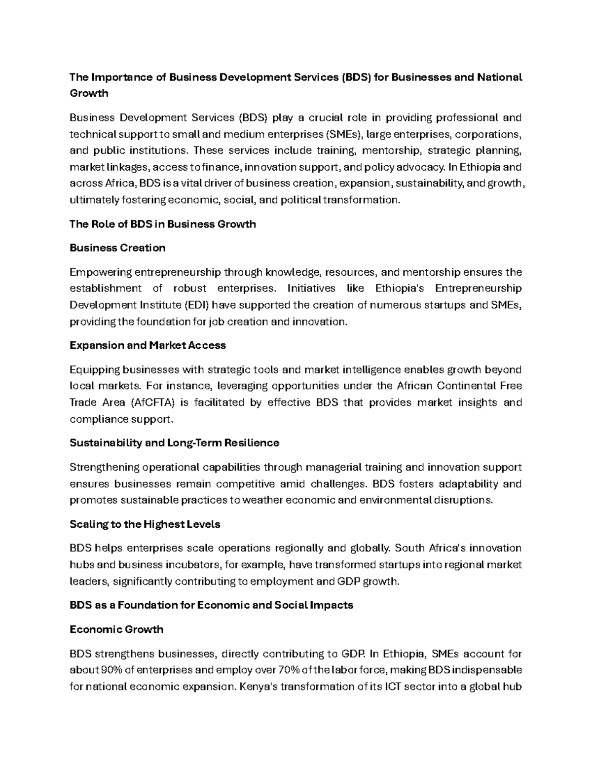 BDS 101: The Vital Role of Business Development Services in Growth ...