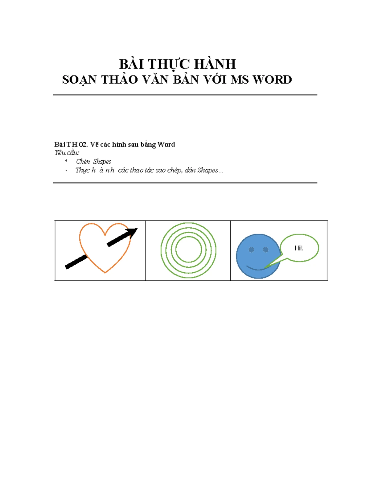 Bai TH 03 - Thực Hành Soạn Thảo Báo Cáo Với MS Word - Studocu