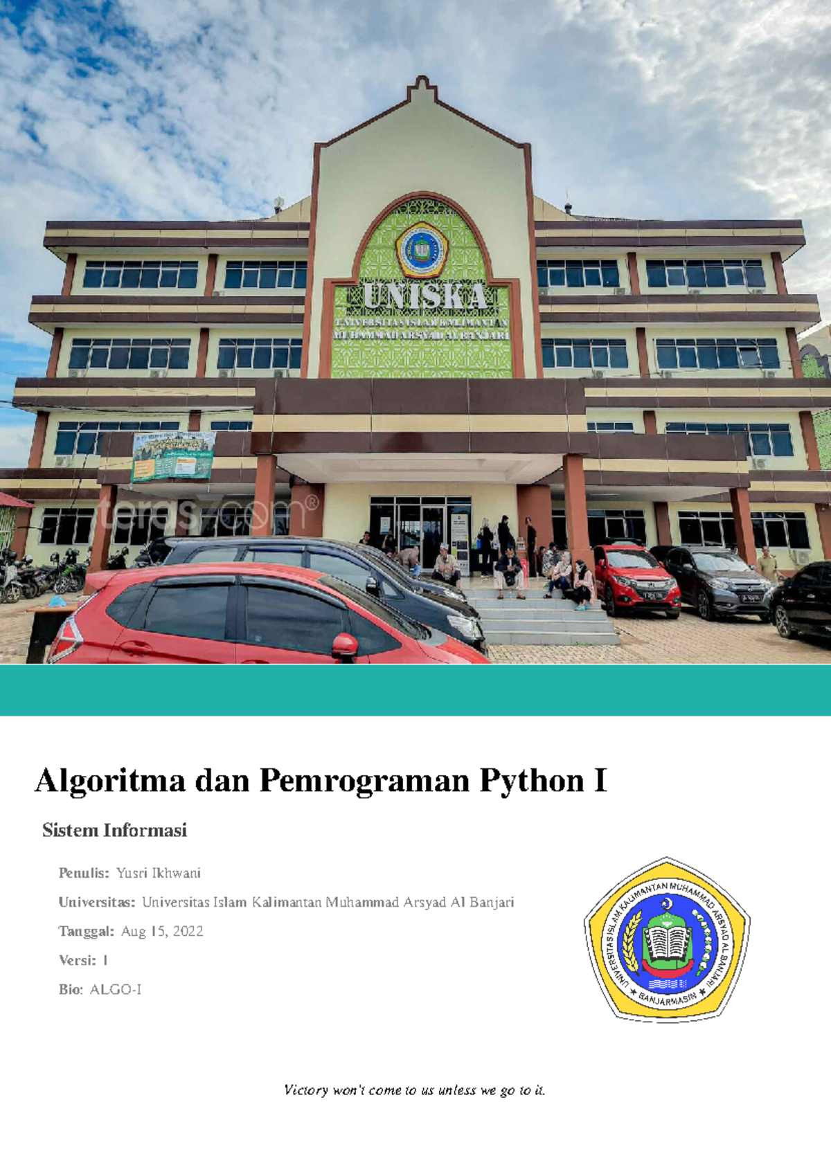Tutorial Praktikum Algoritma dan Pemrograman Python I (ALGO-I) - Studocu