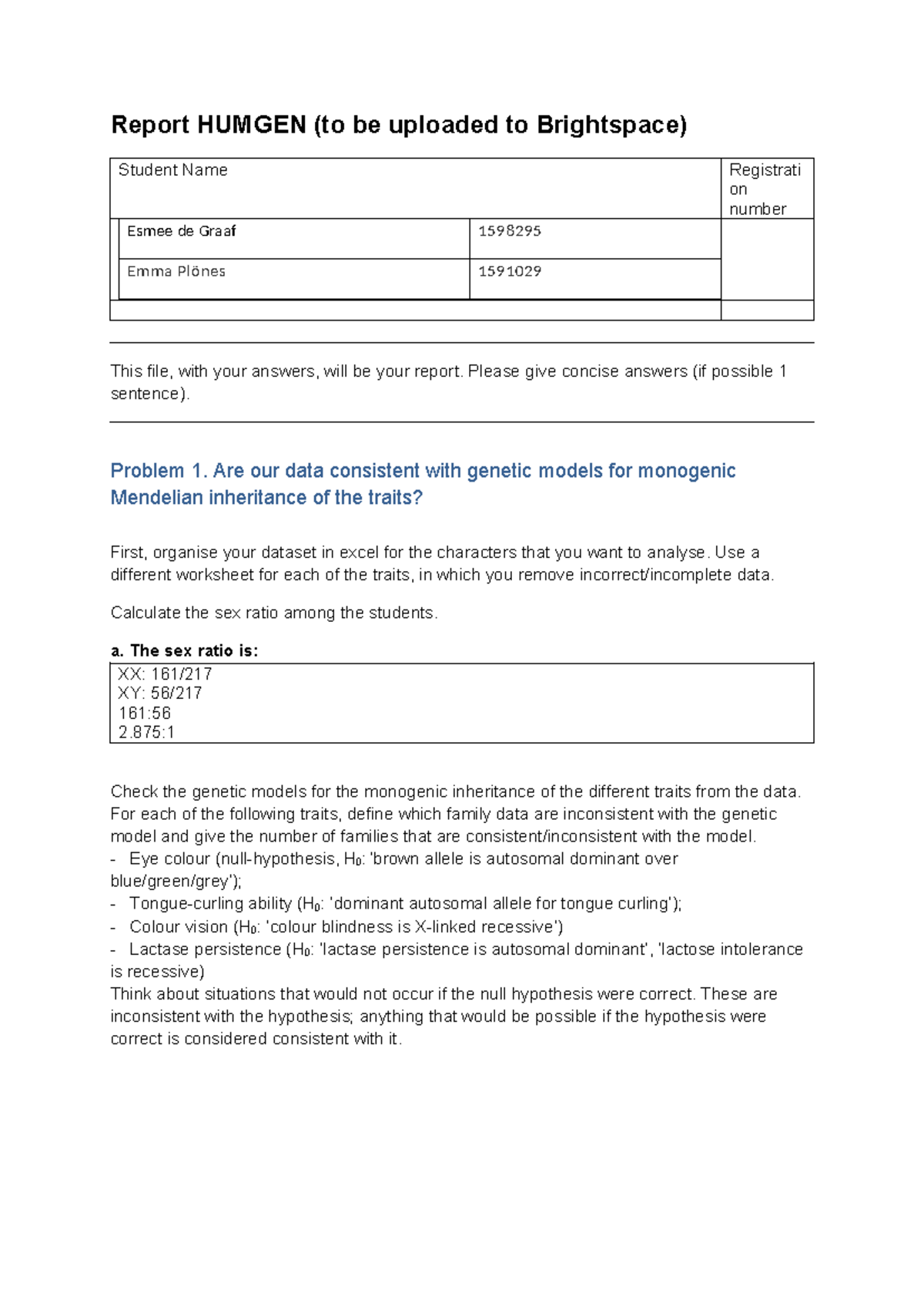 Humgen Case Study Report 2024-2025: Genetic Inheritance Analysis ...