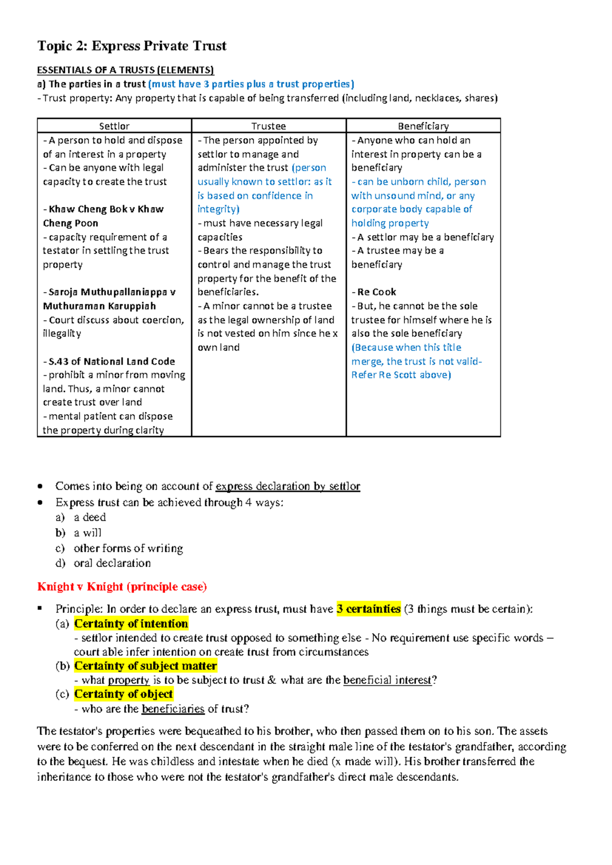 E & T C2 express private trust E&T - Topic 2 : Express Private Trust ...
