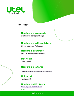 Actividad 6 Teorías del aprendizaje y la memoria - Nombre de la materia ...