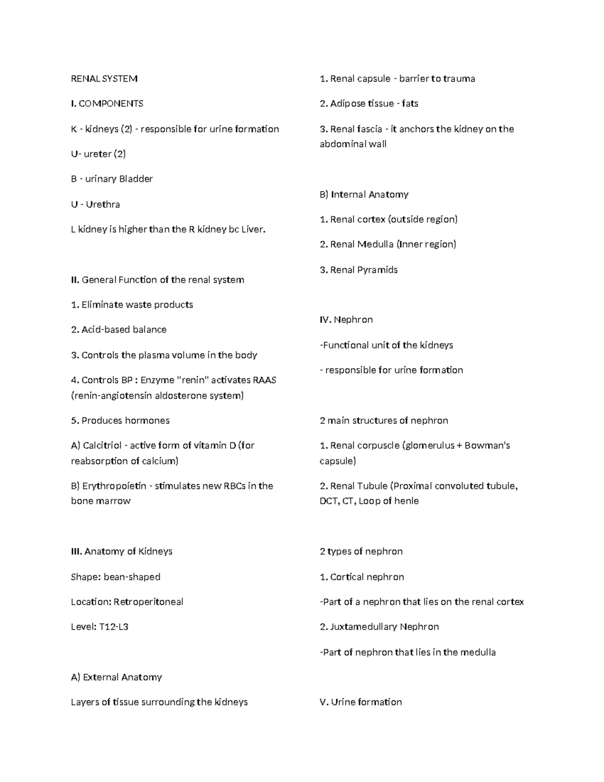 Nervous System Overview: Key Concepts and Functions Study Guide - Studocu