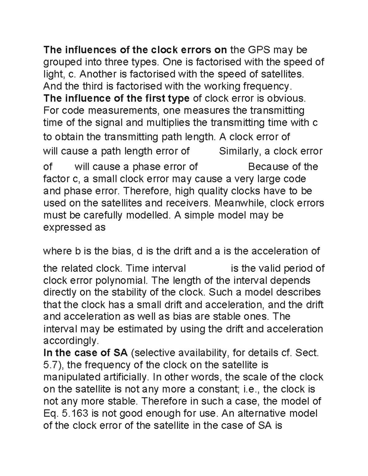 Clock Error Analysis in GPS: Types and Impacts - SATELLITE - Studocu