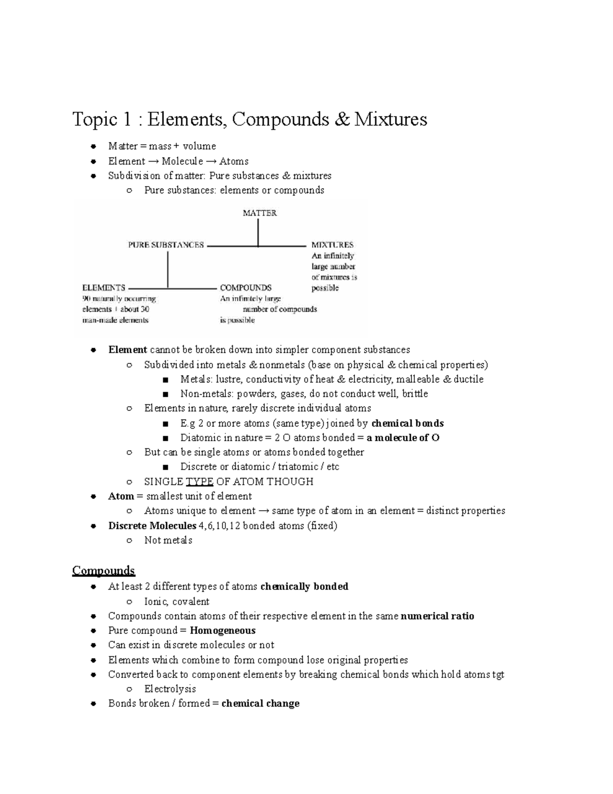 Chemistry Bridging Course 1: Elements, Compounds, and Molecules ...