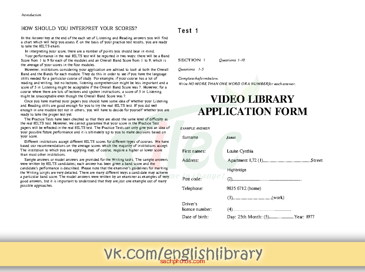 Cambridge IELTS Practice Test 02: Score Interpretation Guide - Studocu