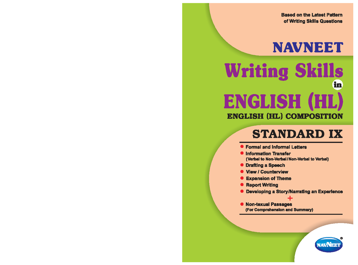 NAVNEET WRITING SKILLS IN ENGLISH (HL) - STD IX: COMPOSITION & GRAMMAR GUIDE - Document Preview