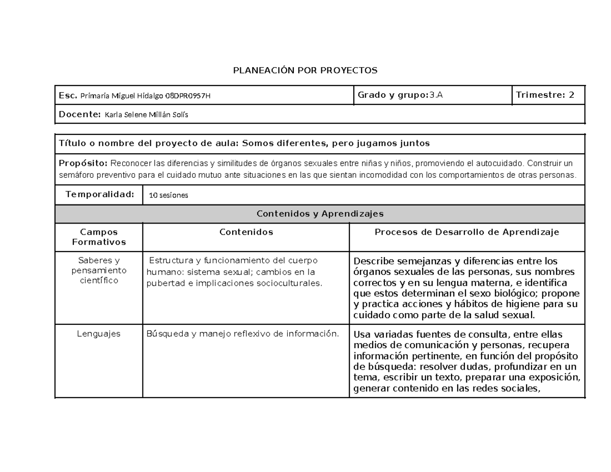 Planeación del Proyecto de Aula 08DPR0957H: Jugamos Juntos en ...