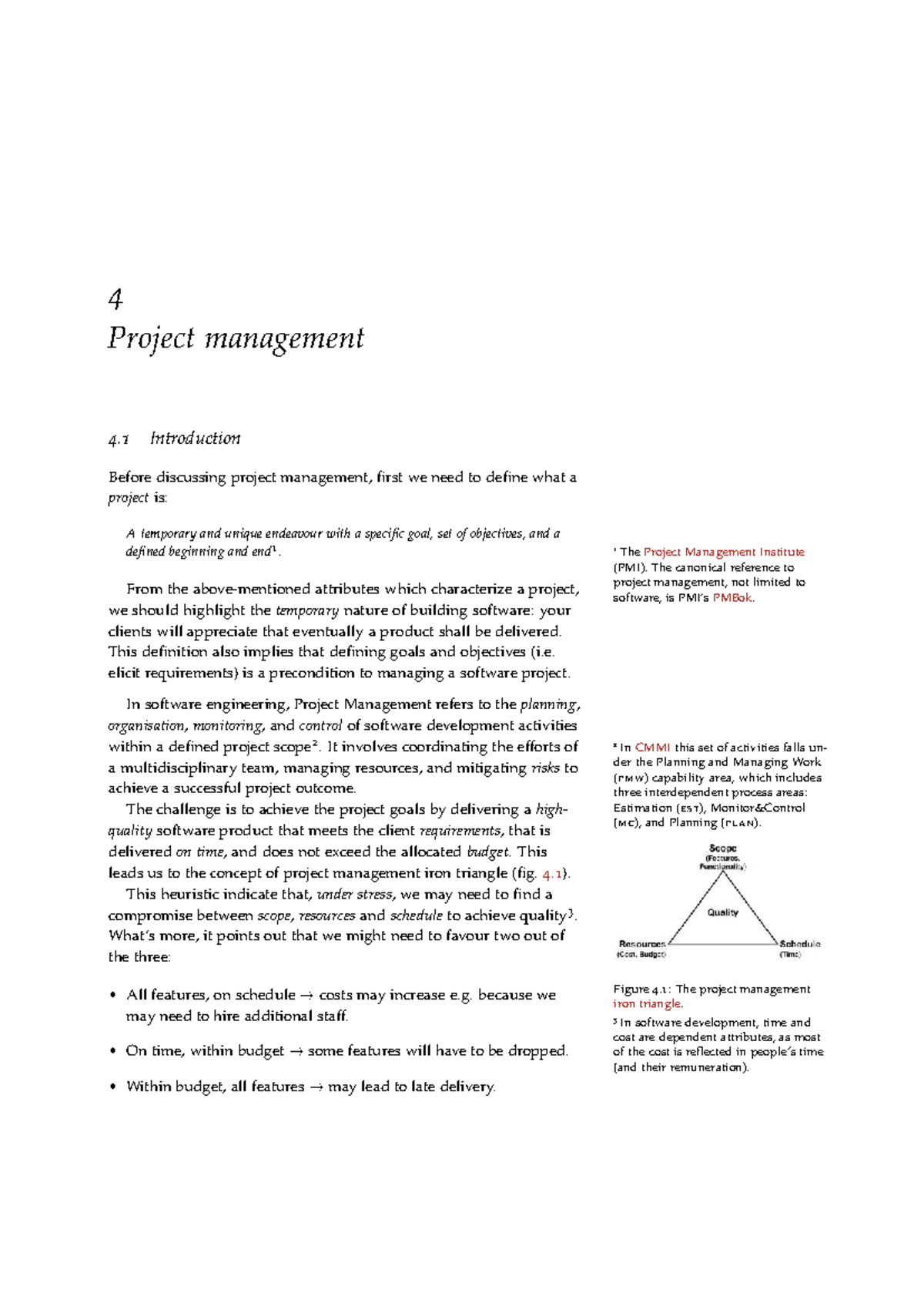 Chapter 4: Project Management Overview (PM 4.1) - Studocu
