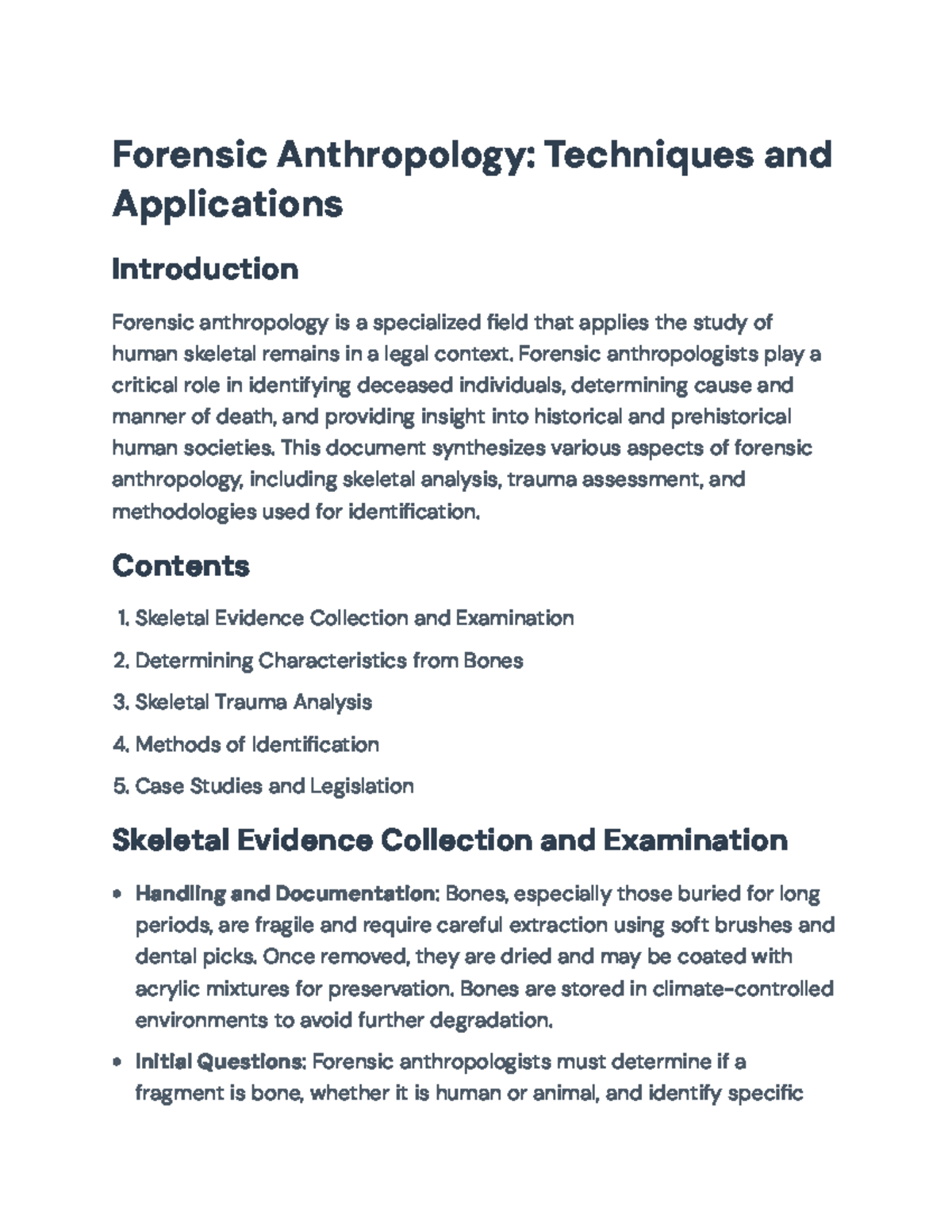 Forensic Anthropology Techniques: Identification Methods & Analysis ...